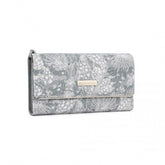 WTM2448 - Miss Lulu Elegant Women's Long Purse with Detachable Wrist Strap And Multi-Card Organizer - Grey