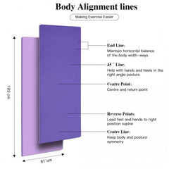Yoga-1 - Kono TPE Non-slip Classic Yoga Mat - Violet And Lilac