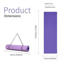 Yoga-1 - Kono TPE Non-slip Classic Yoga Mat - Violet And Lilac