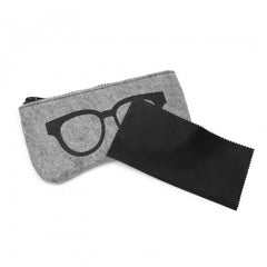 EB2065 - Soft Felt Glasses Case - Grey And Black