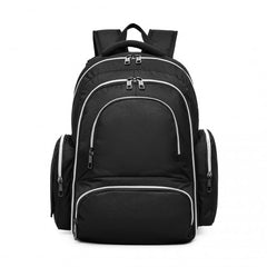 E6706 - Kono Large Capacity Multi Function Baby Diaper Backpack - Black