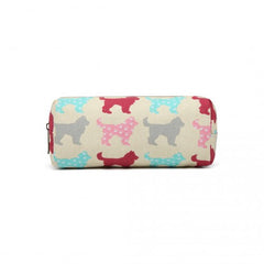 PC - Miss Lulu Canvas Pencil Case Dog Beige