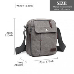 E1971 - Kono Multi Pocket Cross Body Shoulder Bag - Grey