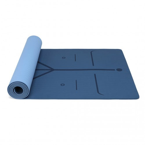 Kono TPE Non-slip Classic Yoga Mat - Navy And Blue