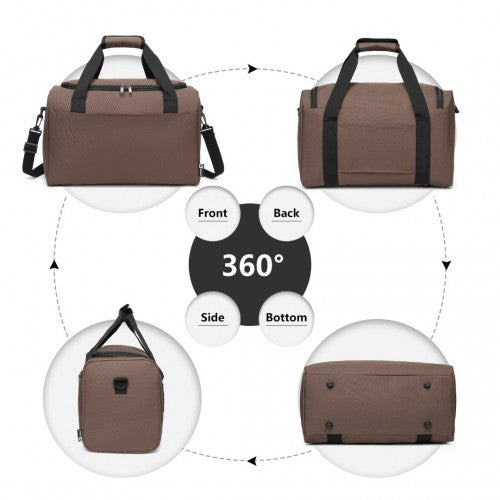 E2016S - Kono Structured Travel Duffle Bag - Brown