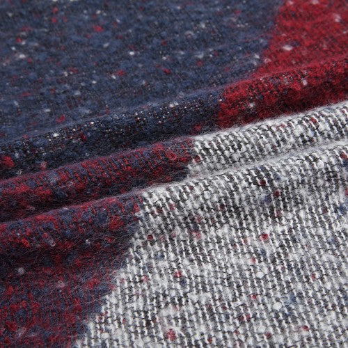 S6427 - Women Ladies Fashion Plaid Scarf Blanket Winter Warm Wrap Shawl - Red