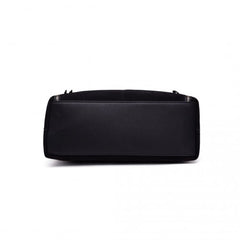 LT1715 - Miss Lulu Suede Effect Slouchy Shoulder Bag Black