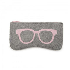 EB2065 - Soft Felt Glasses Case - Grey And Pink