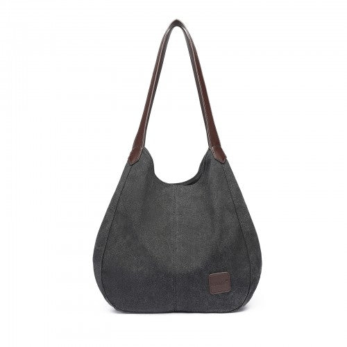 EB2040 - Kono Canvas Shoulder Tote Bag - Black