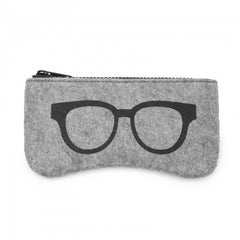 EB2065 - Soft Felt Glasses Case - Grey And Black