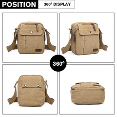 E1971 - Kono Multi Pocket Cross Body Shoulder Bag - Khaki