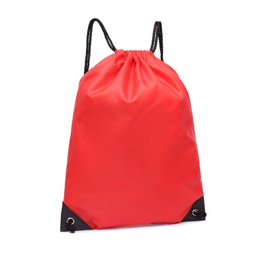 S2020 - Kono Polyester Drawstring Backpack - Red