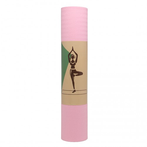 Kono TPE Non-slip Classic Yoga Mat - Plum And Pink