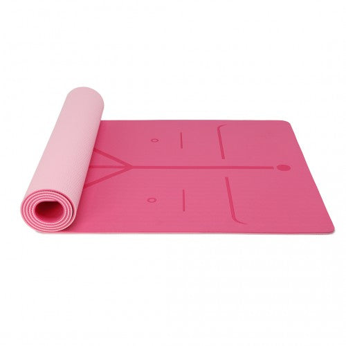 Kono TPE Non-slip Classic Yoga Mat - Plum And Pink