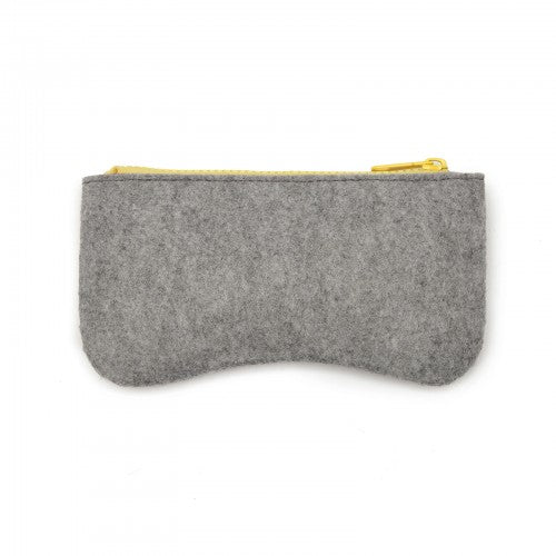 EB2065 - Soft Felt Glasses Case - Grey And Yellow