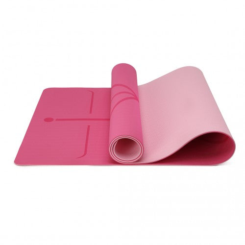 Kono TPE Non-slip Classic Yoga Mat - Plum And Pink