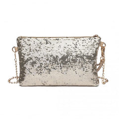 LH1765 - Miss Lulu Sequins Clutch Evening Bag Light - Gold