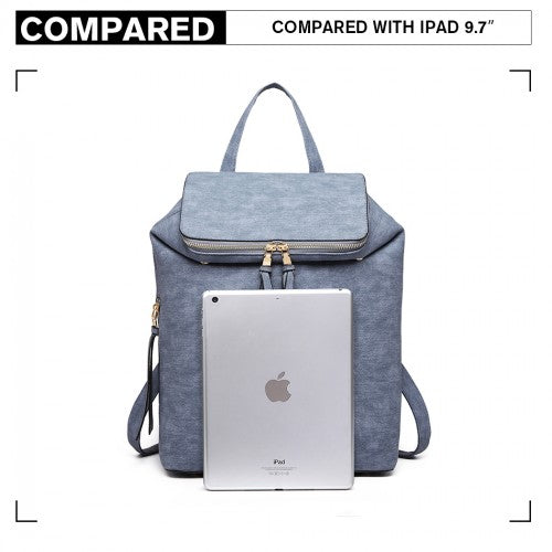 LG6903 - Miss Lulu Expandable Fashion Backpack - Blue