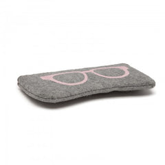 EB2065 - Soft Felt Glasses Case - Grey And Pink