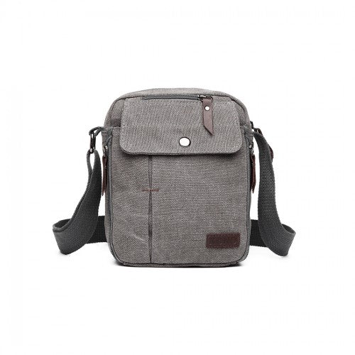 E1971 - Kono Multi Pocket Cross Body Shoulder Bag - Grey