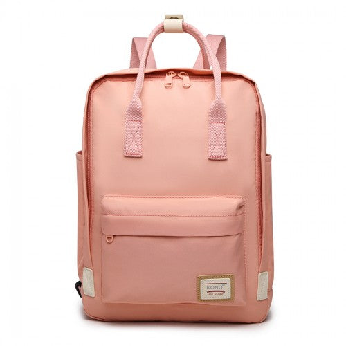 EB2017 - Kono Large Polyester Laptop Backpack - Pink