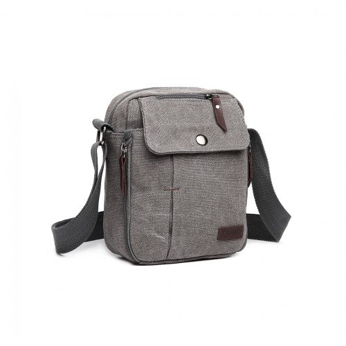 E1971 - Kono Multi Pocket Cross Body Shoulder Bag - Grey