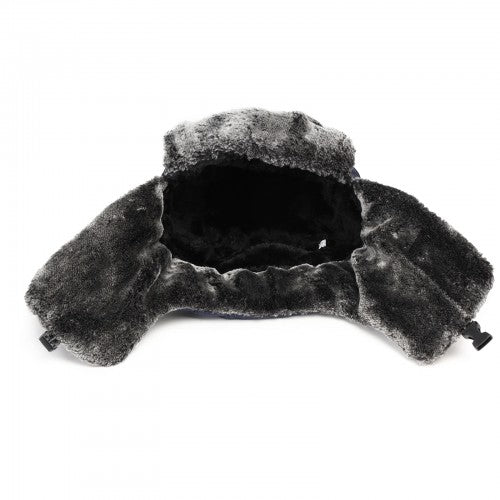 CAP-5 - Unisex 3-in-1 Thermal Faux Fur Lined Trapper Hat - Navy