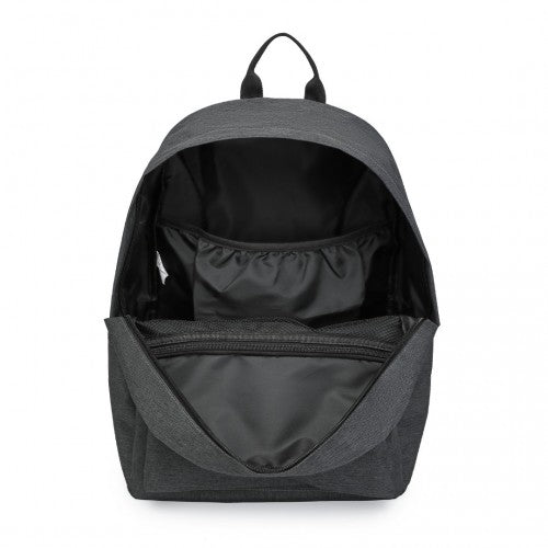 E1930 - Kono Durable Polyester Everyday Backpack With Sleek Design - Dark Grey