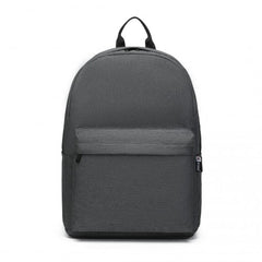 E1930 - Kono Durable Polyester Everyday Backpack With Sleek Design - Dark Grey