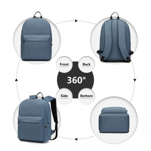 E1930 - Kono Durable Polyester Everyday Backpack With Sleek Design - Navy