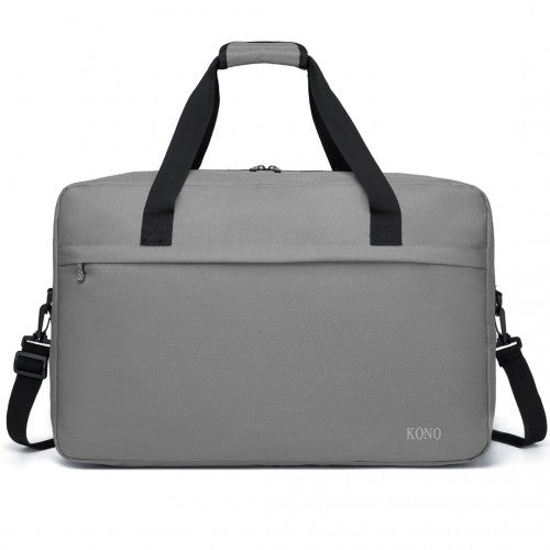 E1960L - Kono Lightweight Multi Purpose Unisex Sports Travel Duffel Bag - Grey