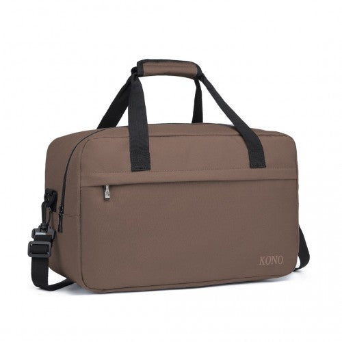 E1960M - Kono Lightweight Multi Purpose Unisex Sports Travel Duffel Bag - Brown