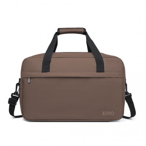 E1960M - Kono Lightweight Multi Purpose Unisex Sports Travel Duffel Bag - Brown