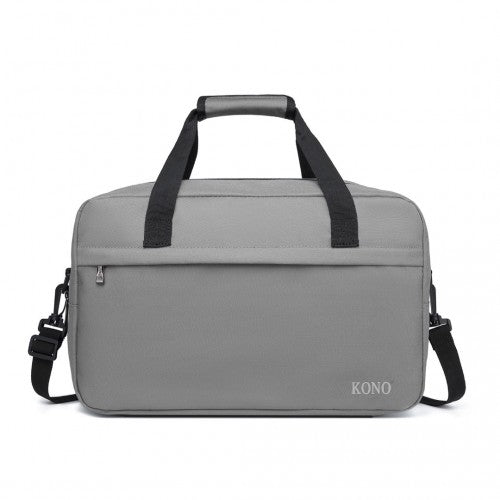 E1960M - Kono Lightweight Multi Purpose Unisex Sports Travel Duffel Bag - Grey