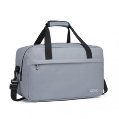 E1960M - Kono Lightweight Multi Purpose Unisex Sports Travel Duffel Bag - Light Grey