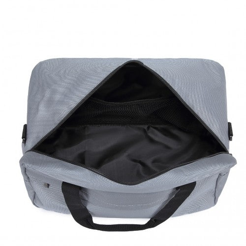 E1960M - Kono Lightweight Multi Purpose Unisex Sports Travel Duffel Bag - Light Grey