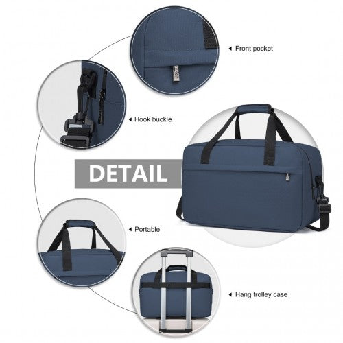 E1960M - Kono Lightweight Multi Purpose Unisex Sports Travel Duffel Bag - Navy