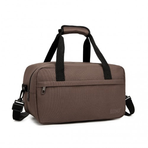 E1960S - Kono Lightweight Multi Purpose Unisex Sports Travel Duffel Bag - Brown