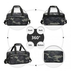 E1960S - Kono Lightweight Multi Purpose Unisex Sports Travel Duffel Bag - Camouflage