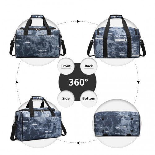 E2016S - Kono Structured Travel Duffle Bag - Cloudy Blue