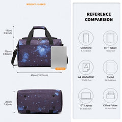 E2016S - Kono Structured Travel Duffle Bag - Galaxy Blue