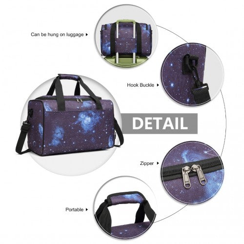 E2016S - Kono Structured Travel Duffle Bag - Galaxy Blue