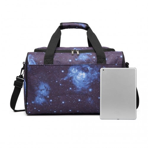 E2016S - Kono Structured Travel Duffle Bag - Galaxy Blue