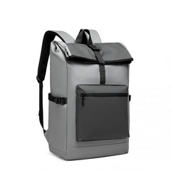 E2330 - Kono Durable PVC Coated Water-resistant Stylish Backpack - Grey