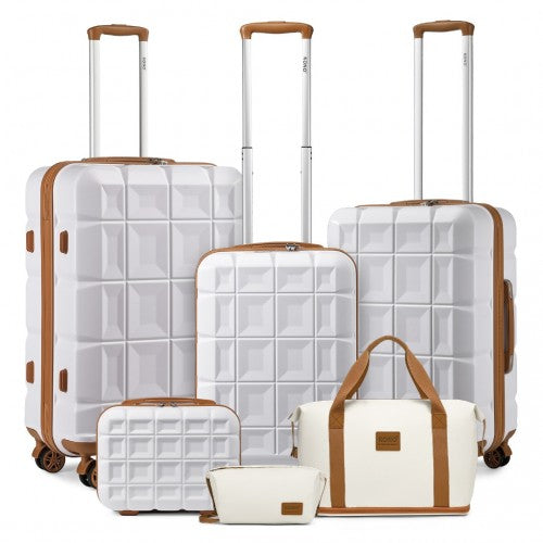 K2292L WE 13/20/24/28- EA2212 4 Pcs Suitcase Set And travel Bag Set- Beige and Brown