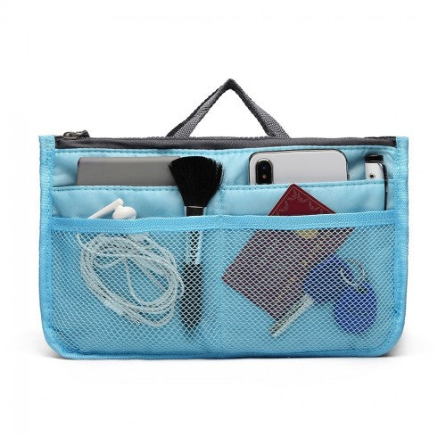 E6876 - Miss Lulu Folding Nylon Handbag Organiser - Blue