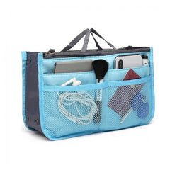 E6876 - Miss Lulu Folding Nylon Handbag Organiser - Blue