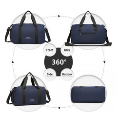 EA2305 - Kono Waterproof Duffel Bag Lightweight Sports Gym Bag With Shoes Compartment - Navy