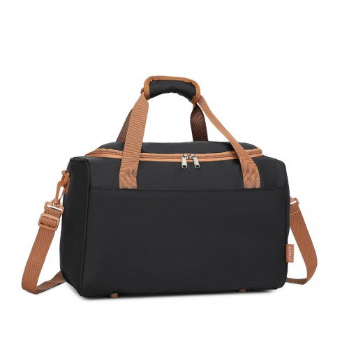 EA2321 - Kono Spacious Travel Storage Bag Handbag - Black And Brown