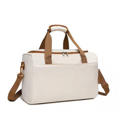 EA2321 - Kono Spacious Travel Storage Bag Handbag - Cream